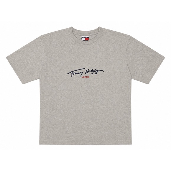 Tommy Hilfiger Other - Vintage Tommy Hilfiger Signature Logo T Shirt USA Made XL 90s Gray Cotton Tee